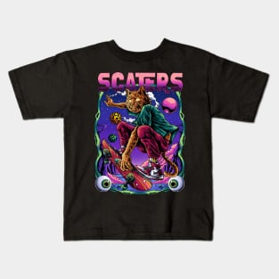 Skaters Cat Kids T-Shirt